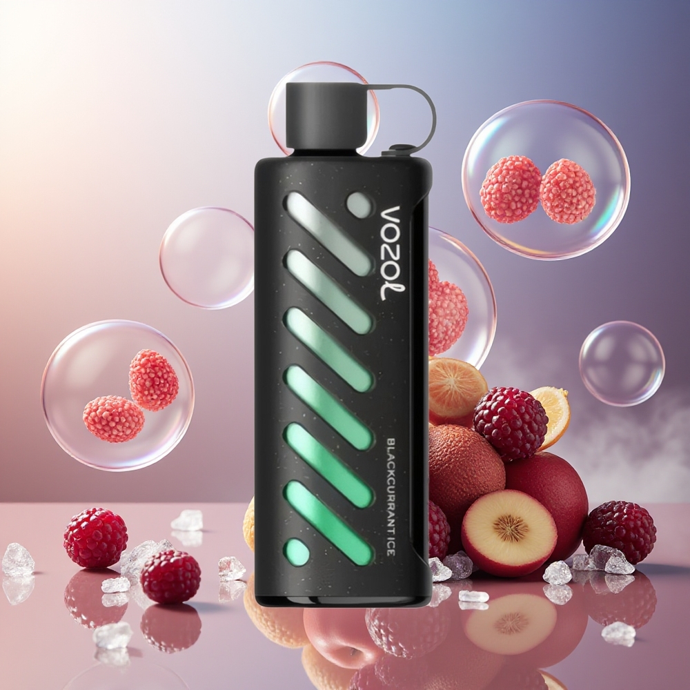 Partihandel Sverige VOZOL Gear Shisha 25000 Puffs Dual Mesh Svartvinbär Is
