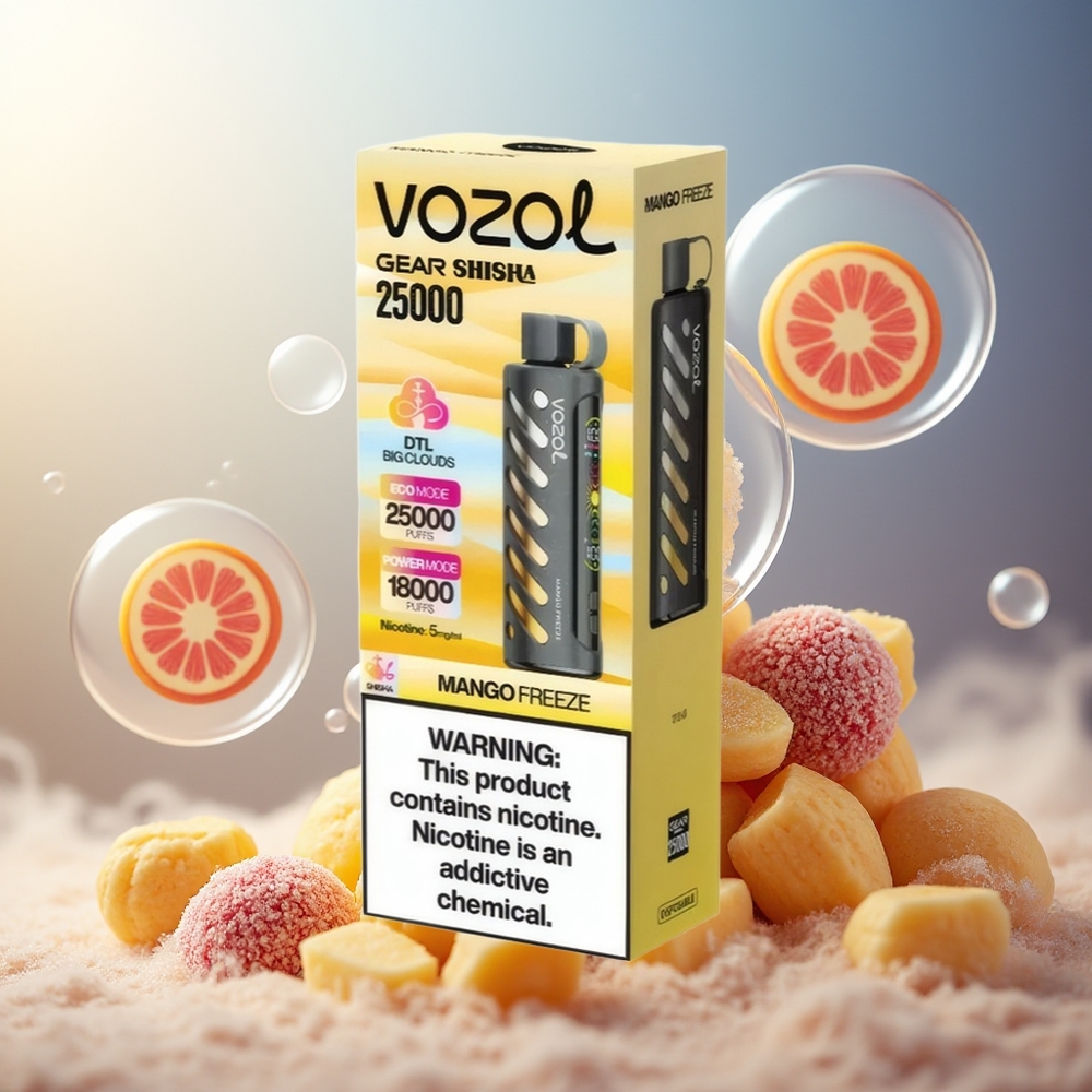 Partihandel Sverige VOZOL Gear Shisha 25000 Puffs Dual Modes Mango Fryst