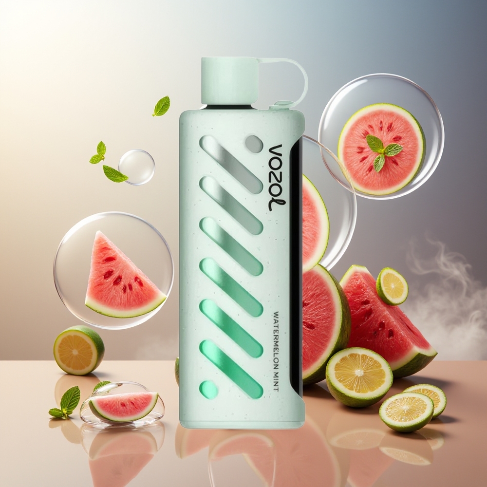 Partihandel Sverige VOZOL Gear Shisha 25000 Puffs Vattenmelån Mint S.i.L.C Tech Dual Mesh