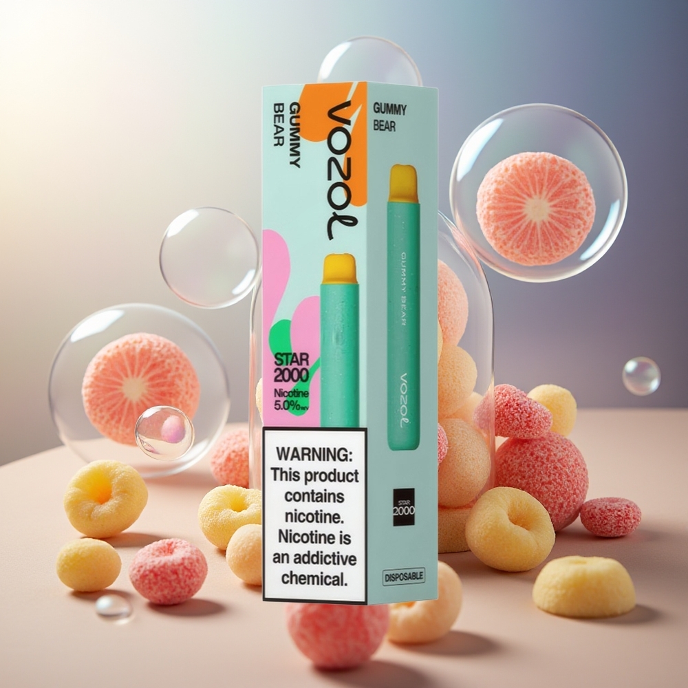 Partihandel Sverige VOZOL STAR 2000 Gömmibjörn Mesh Coil 800mAh 2000 Puffs