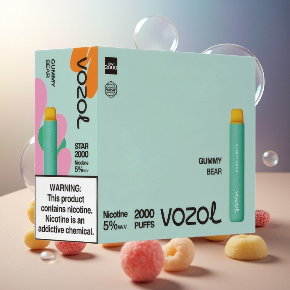 Partihandel Sverige VOZOL STAR 2000 Gömmibjörn Mesh Coil 800mAh 2000 Puffs