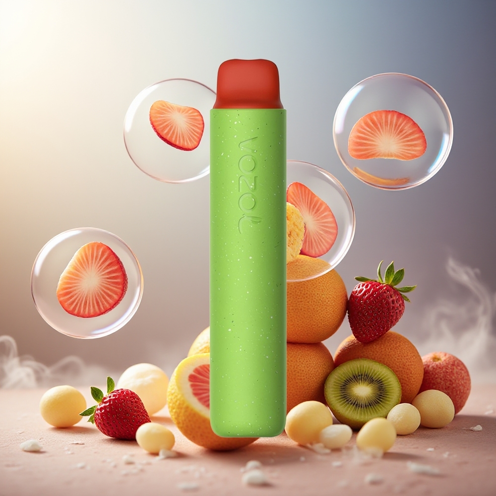 Partihandel Sverige VOZOL STAR 2000 Jordgubbe Kiwi Engångs Vape Mjuk Munstycke 800mAh