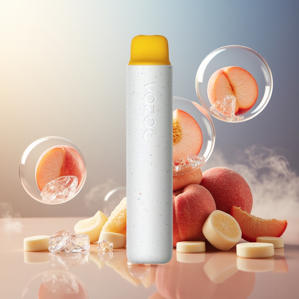 Partihandel Sverige VOZOL STAR 2000 Persika Is Mesh Coil 800mAh 2000 Puffs Mjuk Munstycke