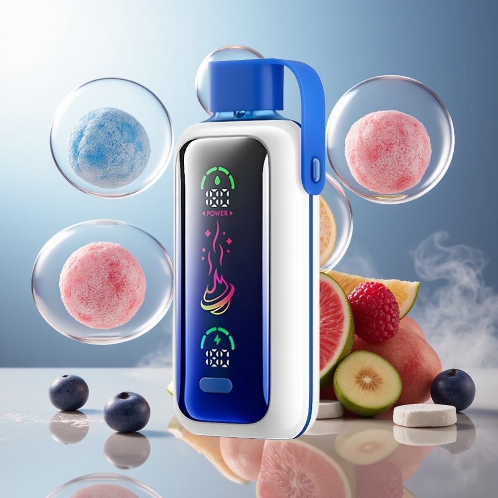 Partihandel Sverige VOZOL Star 20000 Puffs Dual Mesh 650mAh Blå Hallon Is