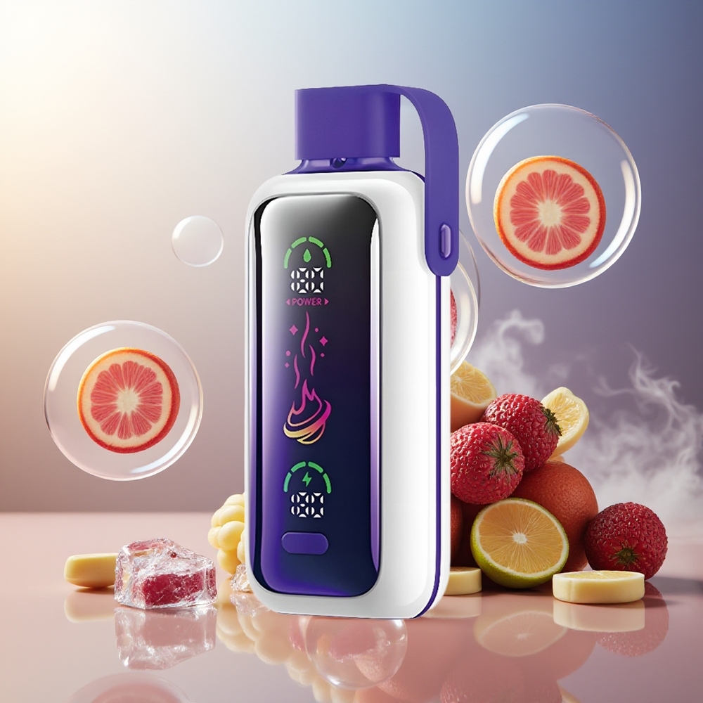 Partihandel Sverige VOZOL Star 20000 Puffs HD-spegelskärm Dubbel Mesh Druvis