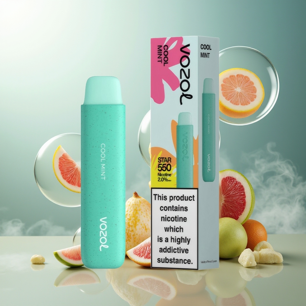 Partihandel Sverige VOZOL STAR 550 Engångsvape Kylmynta 2ML 450mAh 550 puffar