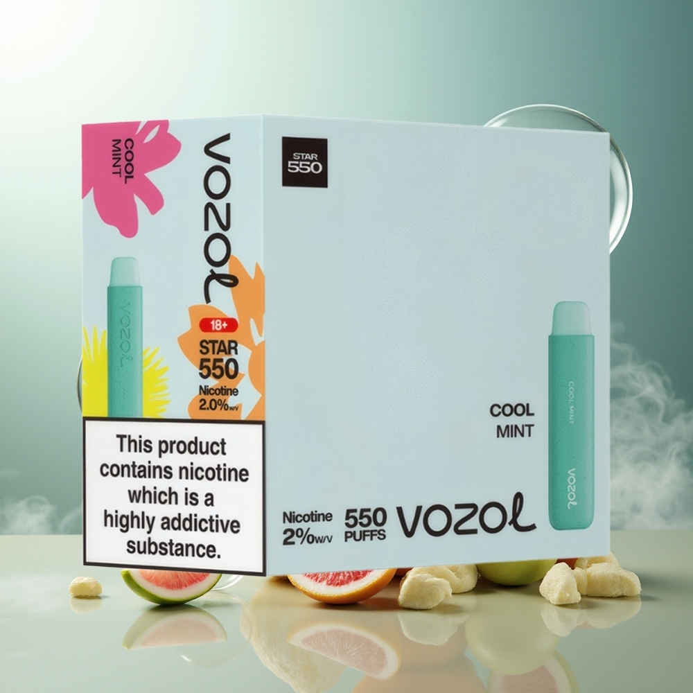 Partihandel Sverige VOZOL STAR 550 Engångsvape Kylmynta 2ML 450mAh 550 puffar