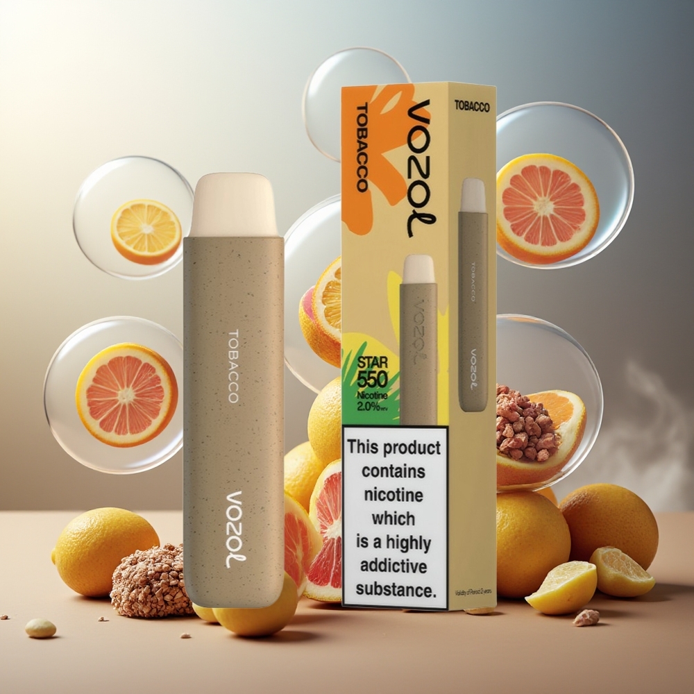 Partihandel Sverige VOZOL STAR 550 Engångsvape Tobak 2ML 450mAh 550 Puffar