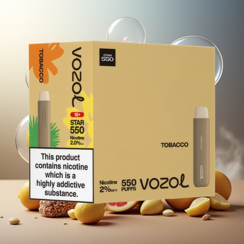 Partihandel Sverige VOZOL STAR 550 Engångsvape Tobak 2ML 450mAh 550 Puffar