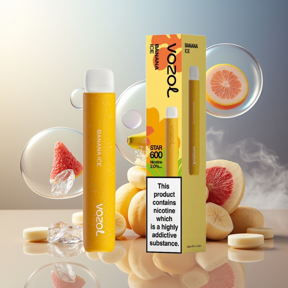Partihandel Sverige VOZOL STAR 600 Engångs Vape Bananis 2ML 600 Puffar