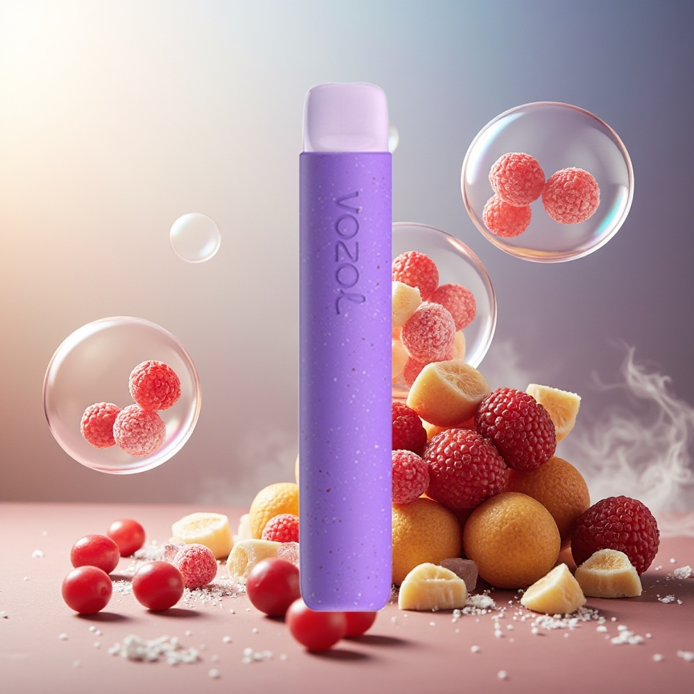 Partihandel Sverige VOZOL STAR 600 Engångs Vape Körsbär Tranbär Is 2ML 600 puffar Mesh Coil 500mAh