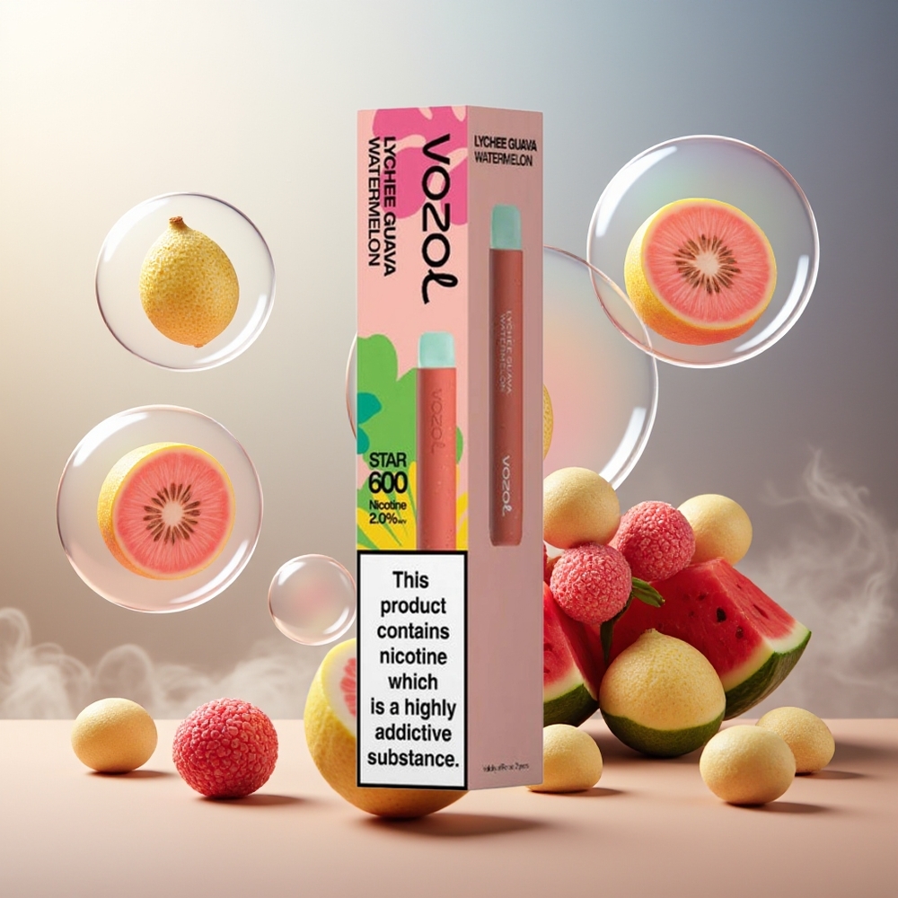 Partihandel Sverige VOZOL STAR 600 Litchi Guava Vattenmelon 2ML 600 Puffar