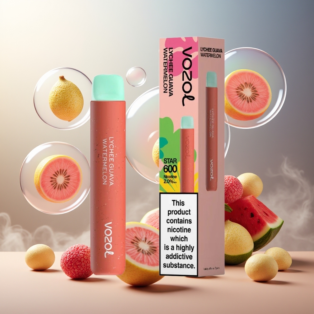 Partihandel Sverige VOZOL STAR 600 Litchi Guava Vattenmelon 2ML 600 Puffar