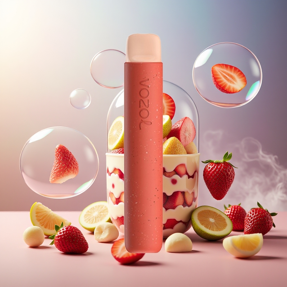 Partihandel Sverige VOZOL STAR 600 puffar Jordgubb Glass 2ML 500mAh