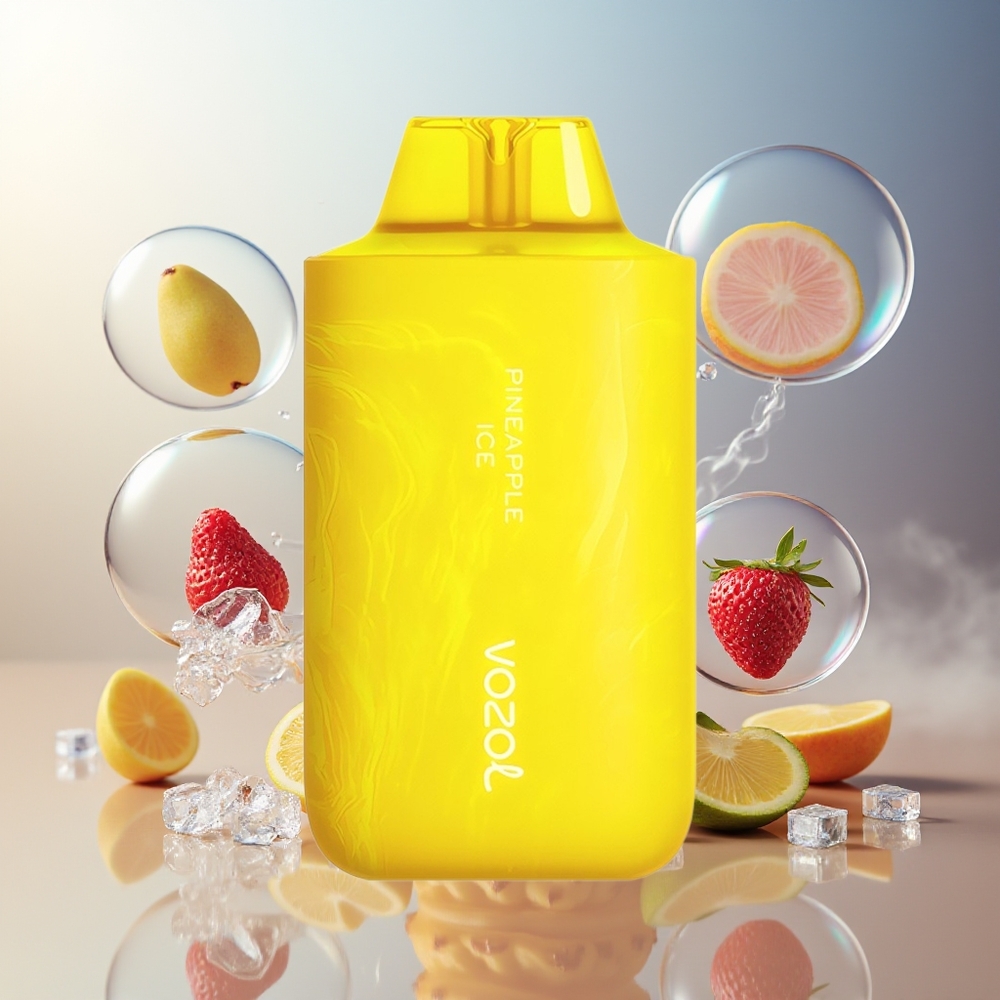 Partihandel Sverige VOZOL STAR 6000/8000 V2 Ananas Is 65% PCR 14/16ML 500mAh 0/20/50mg