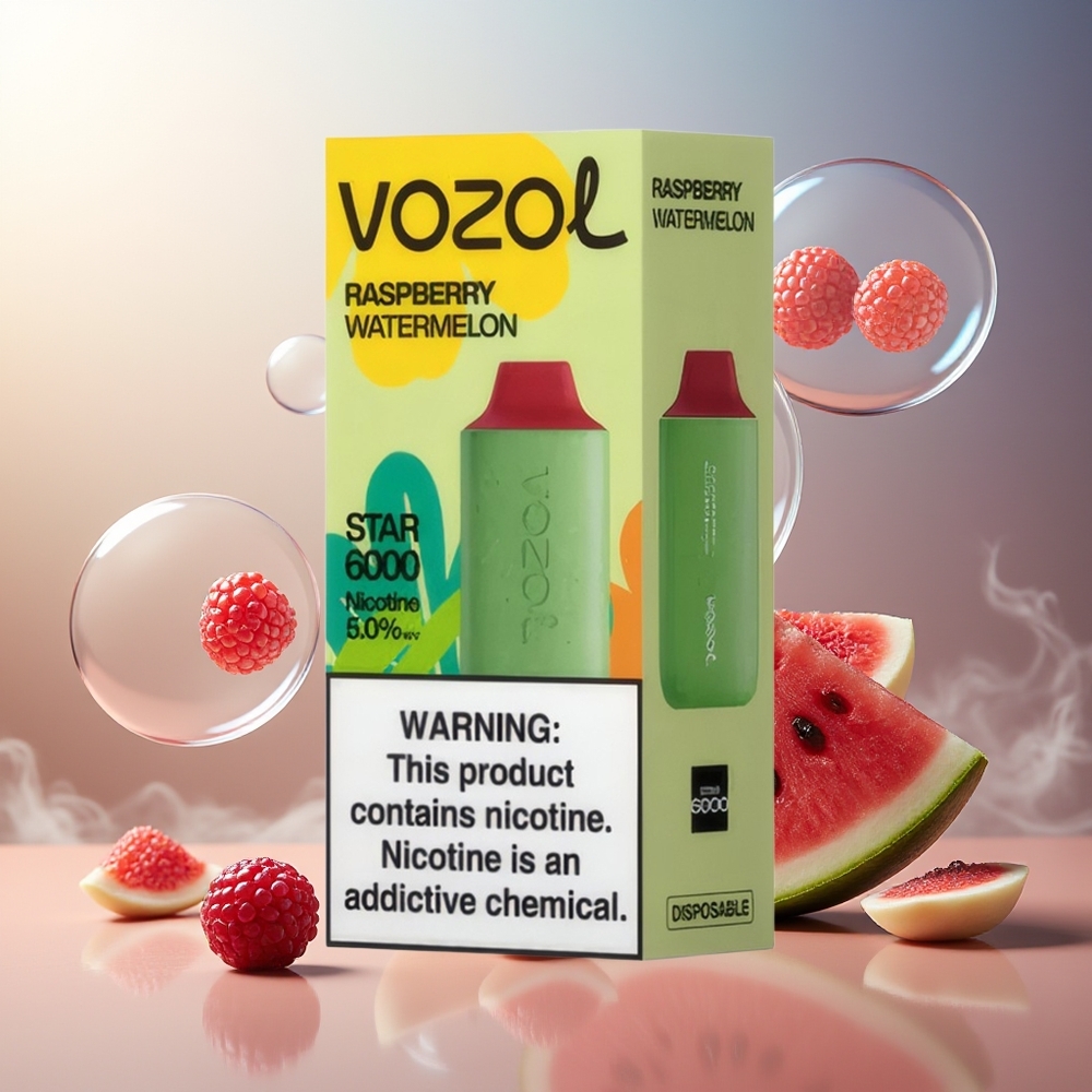 Partihandel Sverige VOZOL STAR 6000 14ML Typ-C Hallon Vattenmelon 6000 Puffar