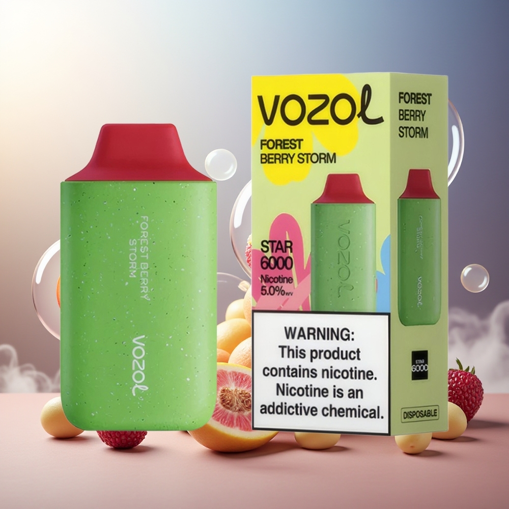 Partihandel Sverige VOZOL STAR 6000 Engångs E Skogbär Storm 14ML 6000 Puffar