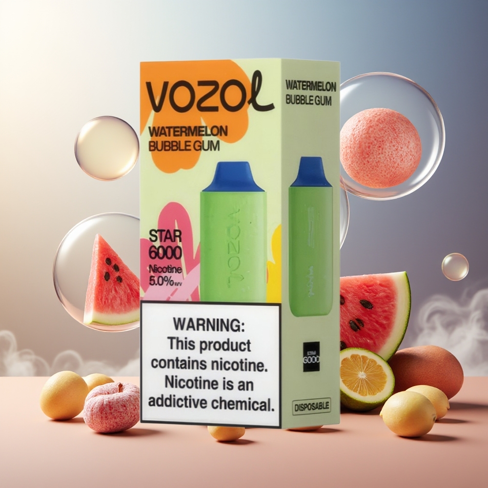Partihandel Sverige VOZOL STAR 6000 Engångsvape Vattenmelon Tuggummi 14ML 6000 Puffar