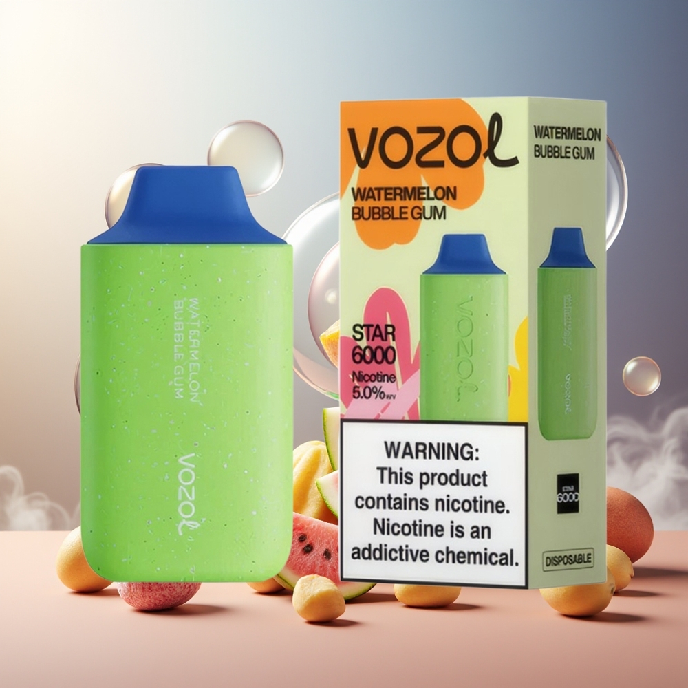 Partihandel Sverige VOZOL STAR 6000 Engångsvape Vattenmelon Tuggummi 14ML 6000 Puffar