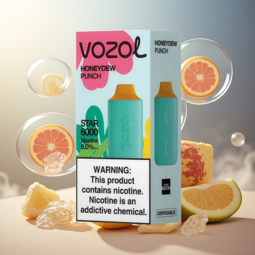 Partihandel Sverige VOZOL STAR 6000 Honungsmelon Punch 14ML 6000 Puffs