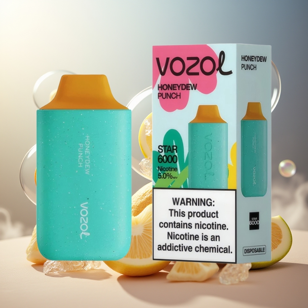 Partihandel Sverige VOZOL STAR 6000 Honungsmelon Punch 14ML 6000 Puffs