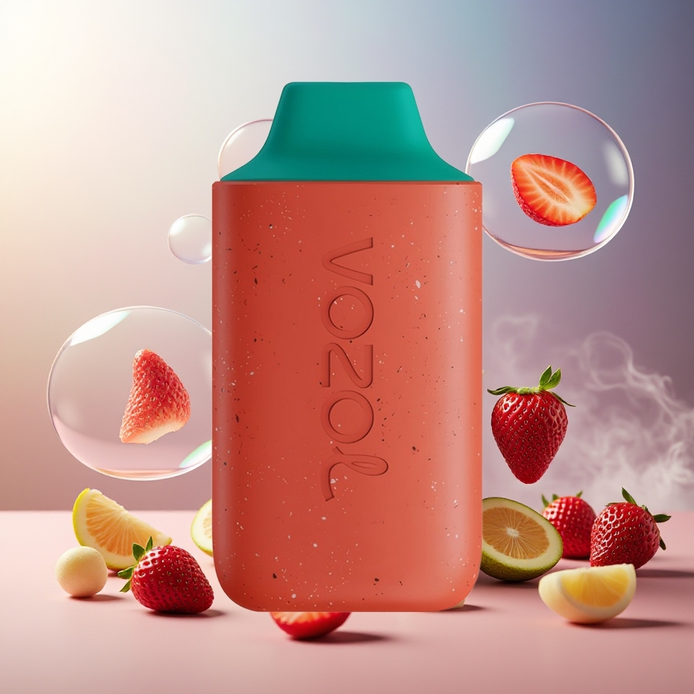 Partihandel Sverige VOZOL STAR 6000 Jordgubbglass 65% PCR Typ-C 14ML 500mAh 50mg