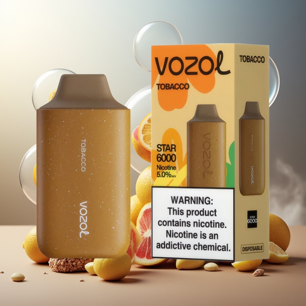 Partihandel Sverige VOZOL STAR 6000 Tobak 14ML 6000 Puffar