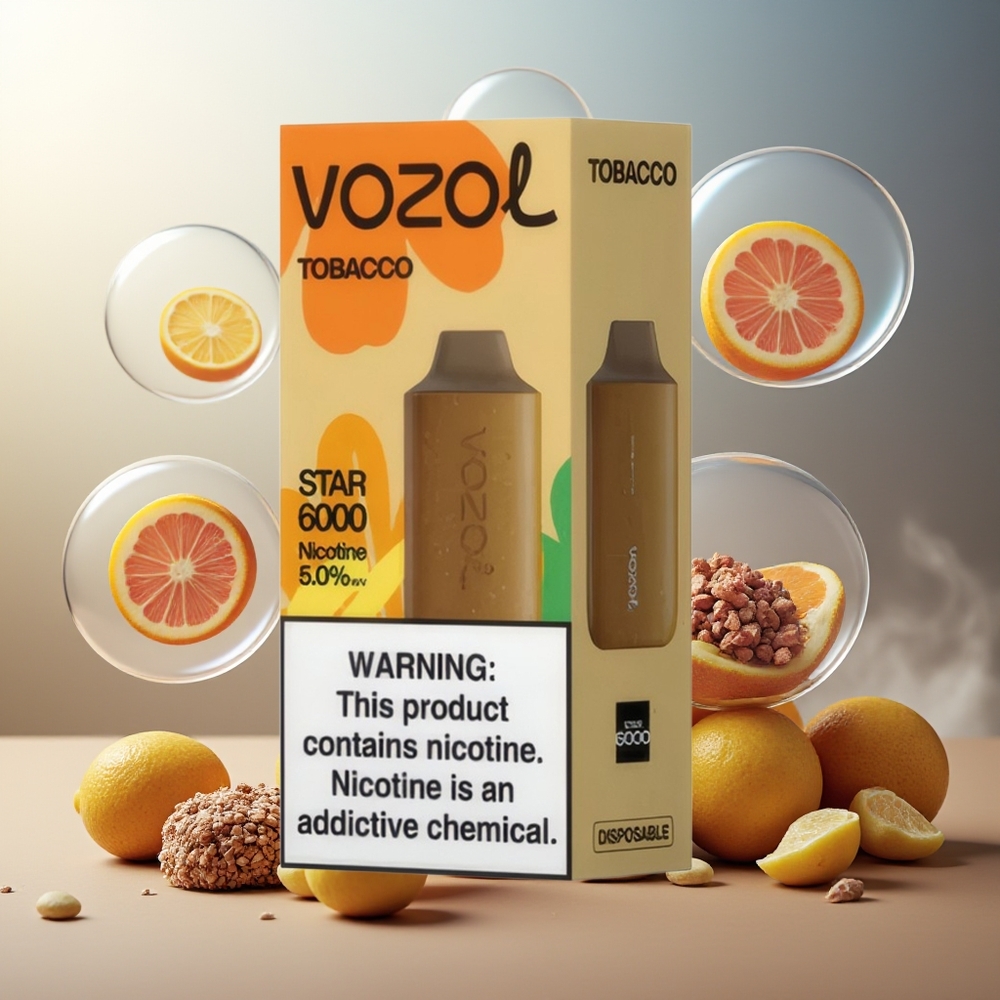Partihandel Sverige VOZOL STAR 6000 Tobak 14ML 6000 Puffar