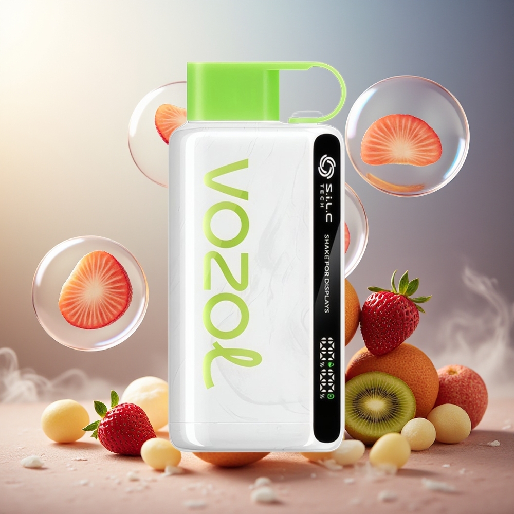 Partihandel Sverige VOZOL STAR 9000/12000 Engångs Vape Jordgubb Kiwi 650mAh S.i.L.C TECH 30% Snabbare Laddning