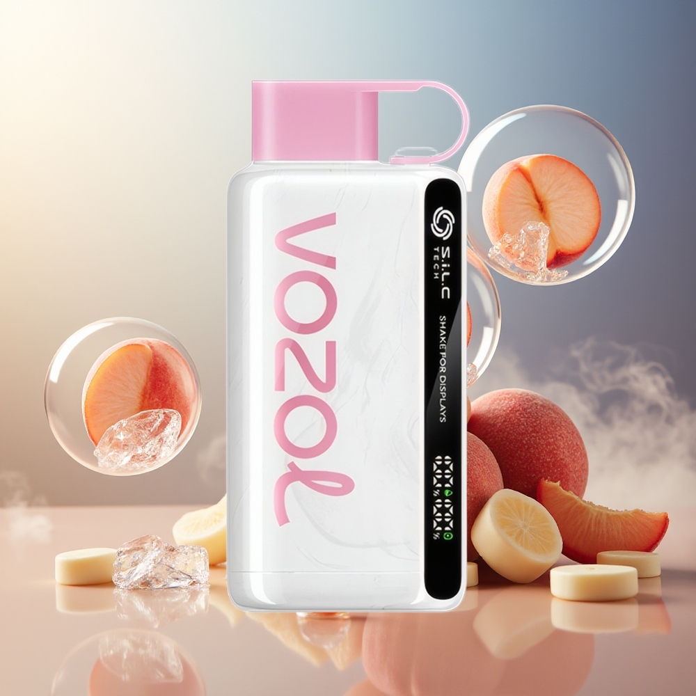 Partihandel Sverige VOZOL STAR 9000/12000 Engångs Vape Persika Is 650mAh S.i.L.C TECH