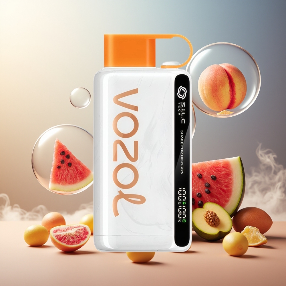 Partihandel Sverige VOZOL STAR 9000/12000 Flingor Shake Display S.i.L.C TECH Snabb Laddning Persika Mango Vattenmelon
