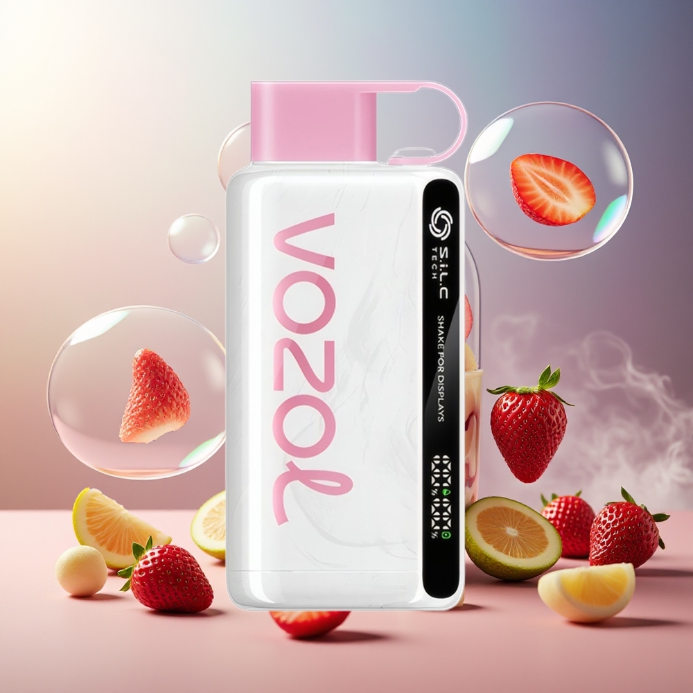 Partihandel Sverige VOZOL STAR 9000/12000 Jordgubb Glass S.i.L.C TECH 650mAh