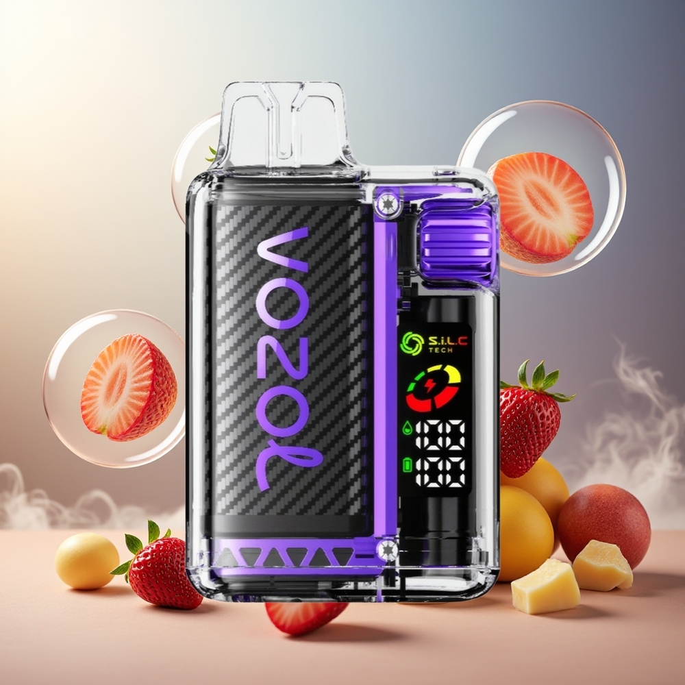 Partihandel Sverige VOZOL Vista 20000 Puffs Jordgubb Mango LCD Laddbar 650mAh 2% MTL