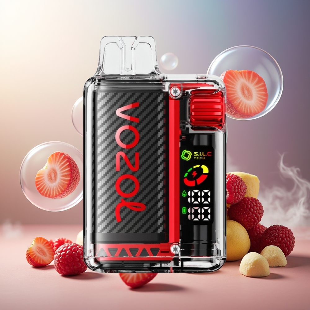 Partihandel Sverige VOZOL Vista 20000 Puffs Återanvändbar E-Bär Jordgubb Hallon Körsbär 650mAh OLED MTL MCU