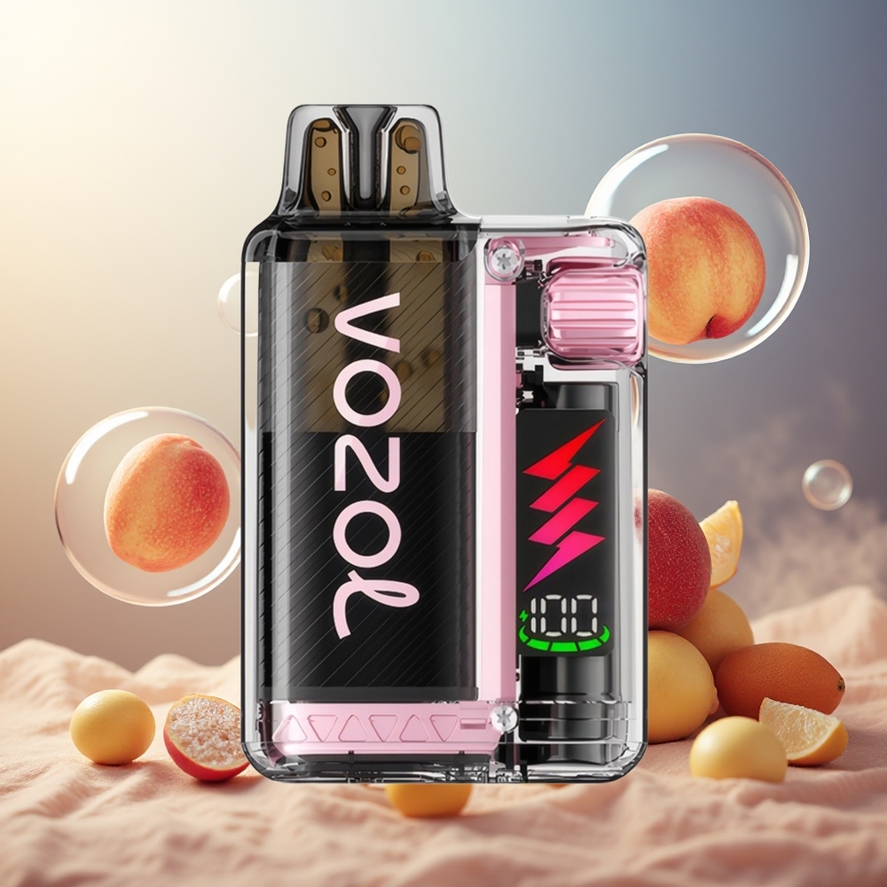 Partihandel Sverige VOZOL VISTA PLUG 6000/10000 Engångs E-cigarett Äpple Persika 360° Smakfrihet Synlig E-Vätska