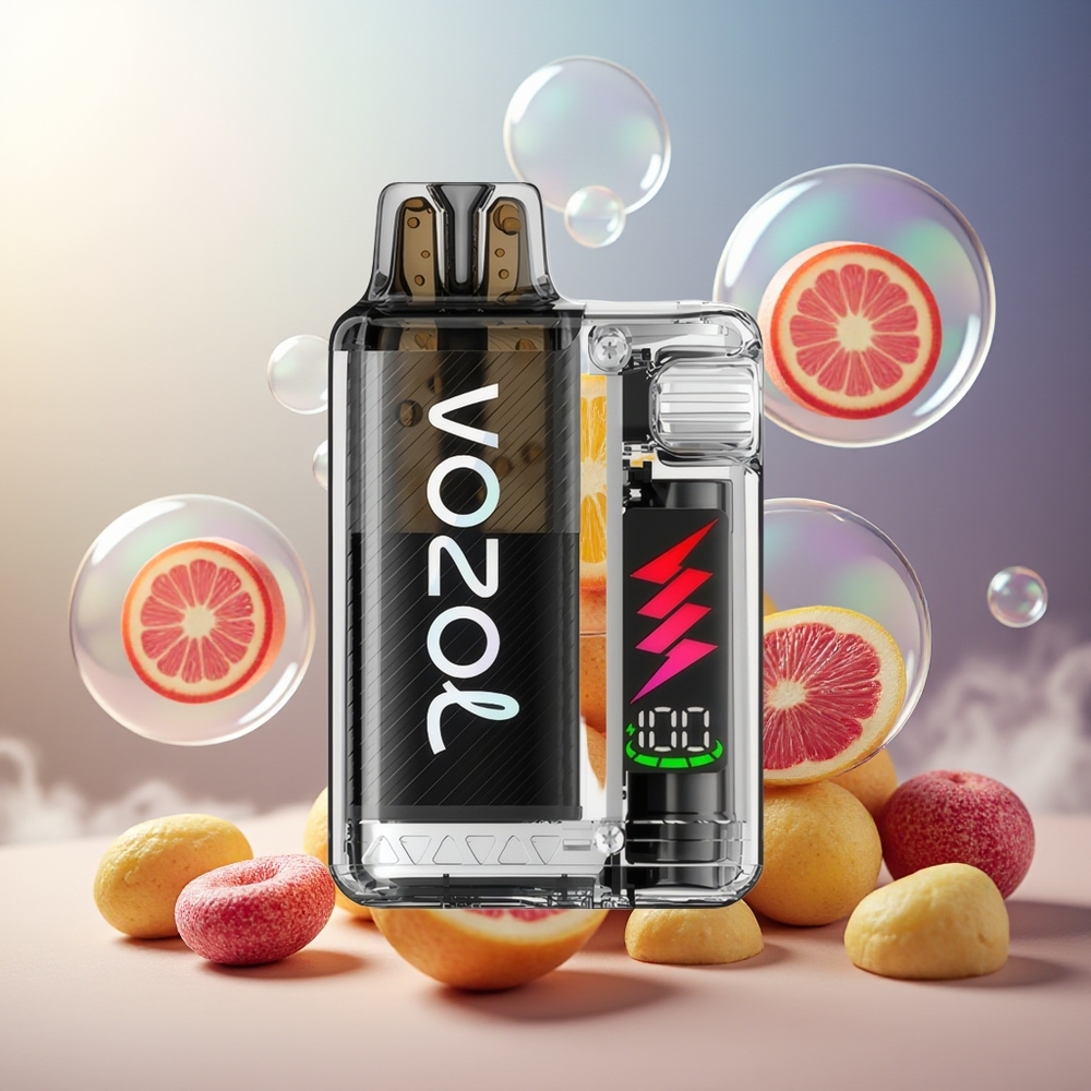 Partihandel Sverige VOZOL VISTA PLUG 6000/10000 Engångs Vape Regnbågsgodis 26 Smaker 360° Smakfrihet 4-Wattkontroll Synlig E-Vätska 650mAh 0/20mg/ml