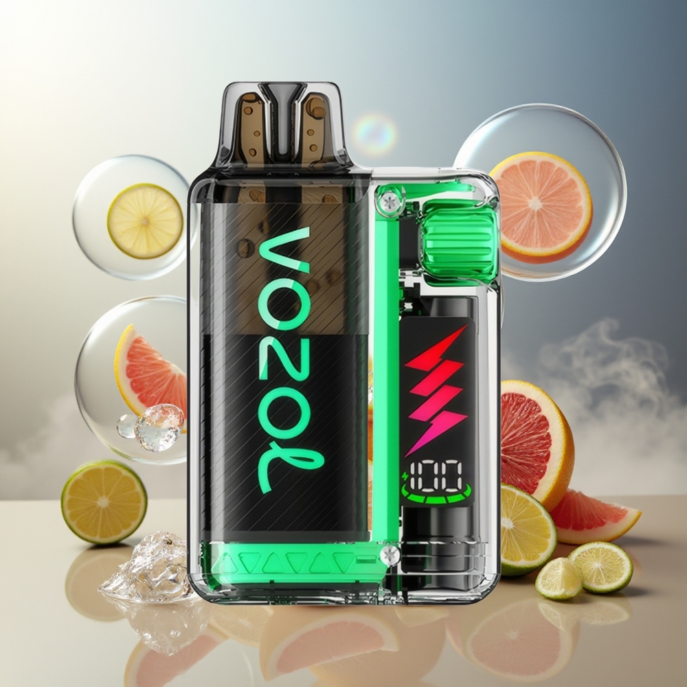 Partihandel Sverige VOZOL VISTA PLUG 6000/10000 Mentol Mojito 360° Smakfrihet 4-Nivå Effektkontroll Synlig E-Vätska